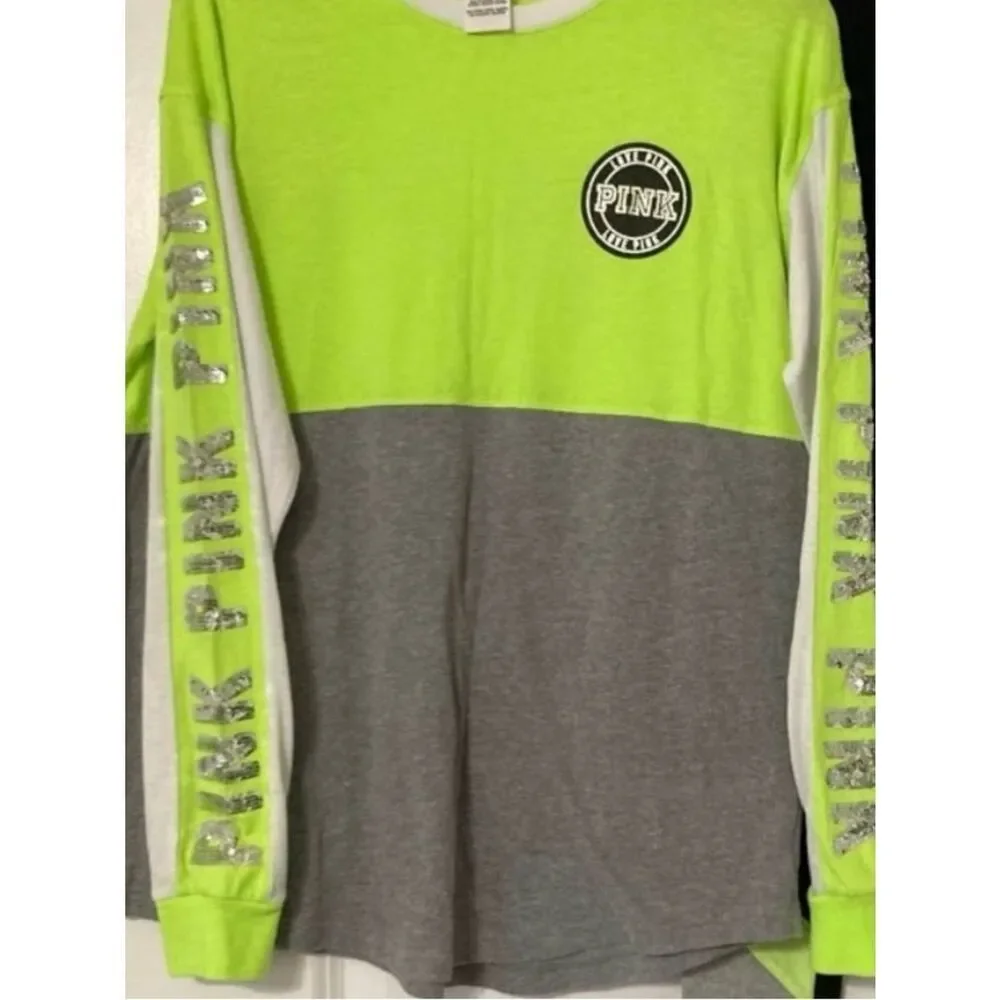 VS PINK BLING NEON COLORBLOCK OUTFIT SET S